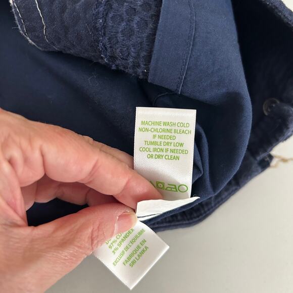 Lilly Pulitzer Navy Scallop Hem Skort White Trim Golf Tennis SZ6 Athleisure - Picture 9 of 10